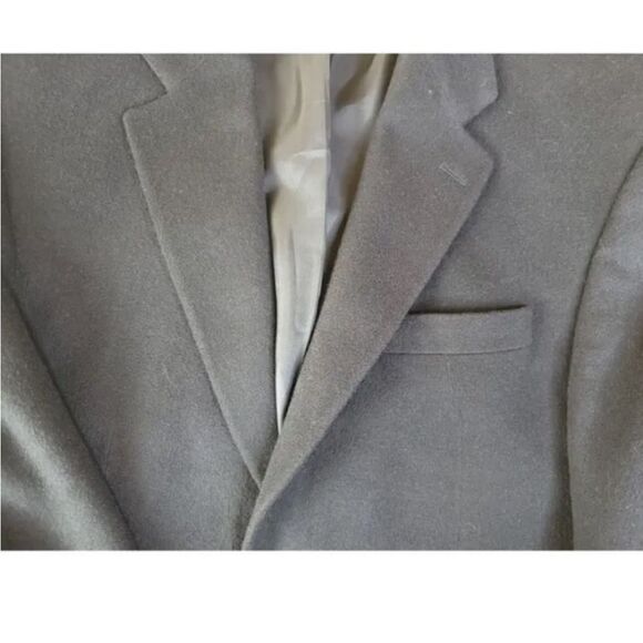 90s Ralph Lauren Camel Hair Black Sport Coat Jacket Blazer Single Breast 40R - Picture 6 of 14